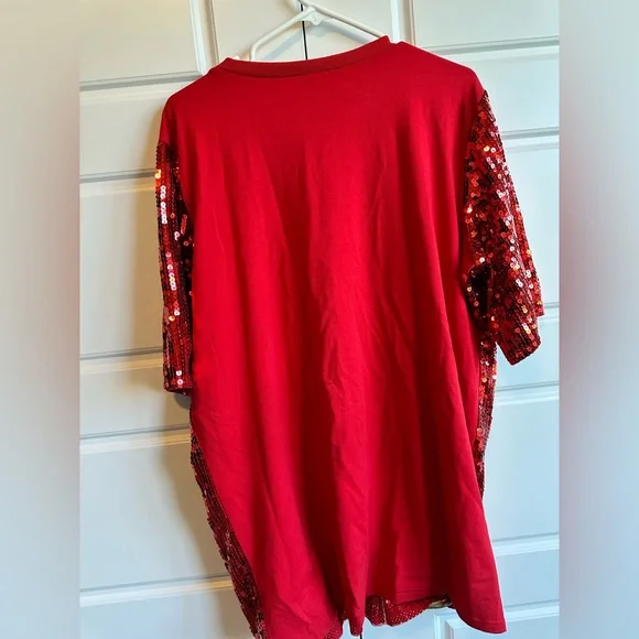 Red Sequin 'Holly Jolly' Top - Picture 5 of 6